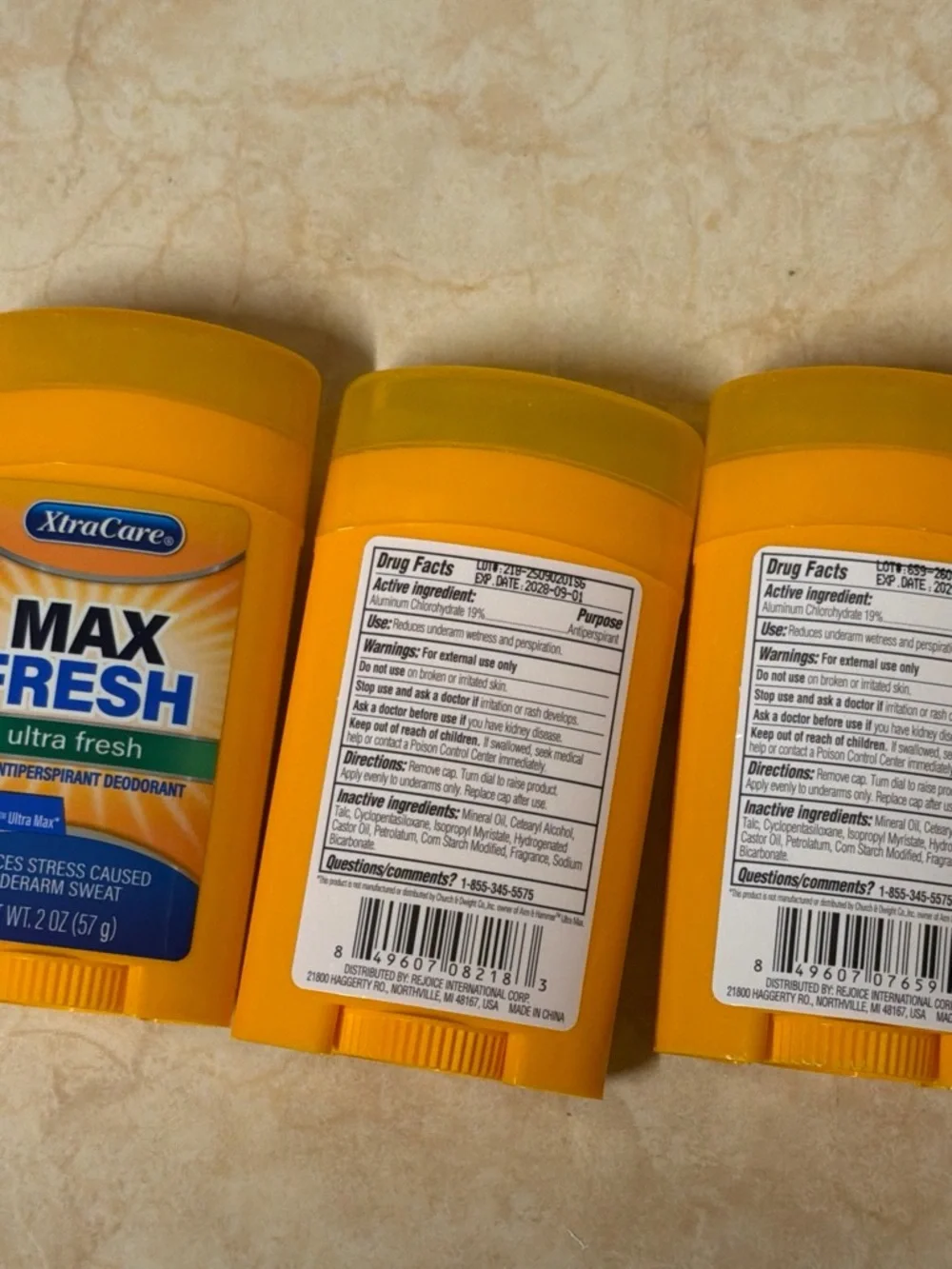 Pack of 3 Max Fresh Ultra Fresh Solid Antiperspirant Deodorant - Yellow